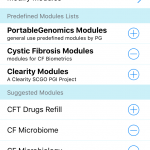 Portable Genomics App Module Selection