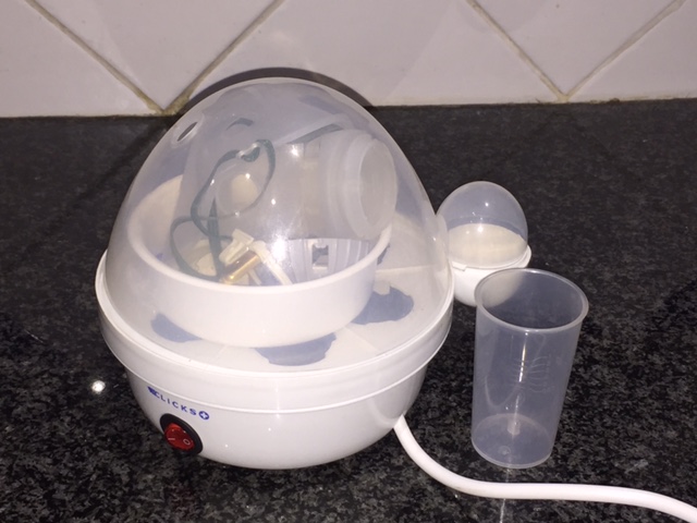 Egg cooker nebulizer sterilizer white